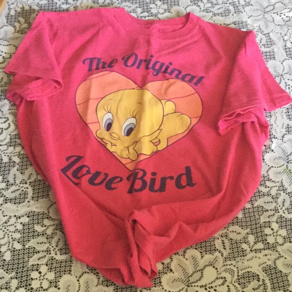 Fruit of the Loom Tops - Distressed Tweety Bird Tee SZ M  Unisex (B8)